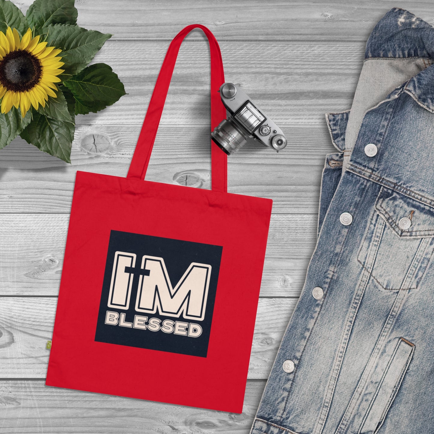 I'm Blessed Organic Cotton Tote Bag - Eco-Friendly, Versatile, Perfect for Everyday Use