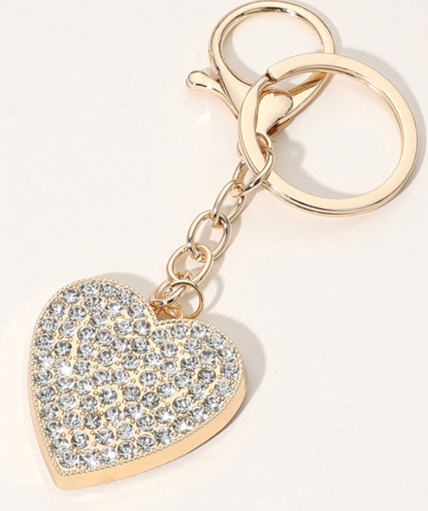 Christ Love- Gold Hearts Keychain