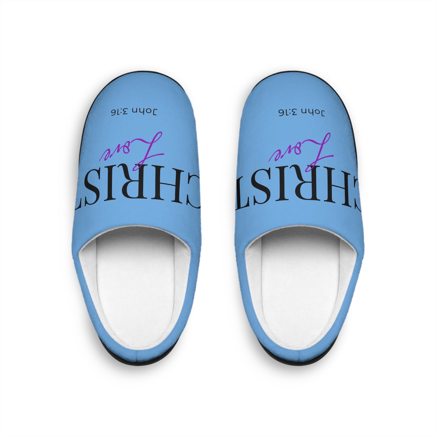 Cozy Women&#039;s Indoor Slippers with 'Christ Love' Design