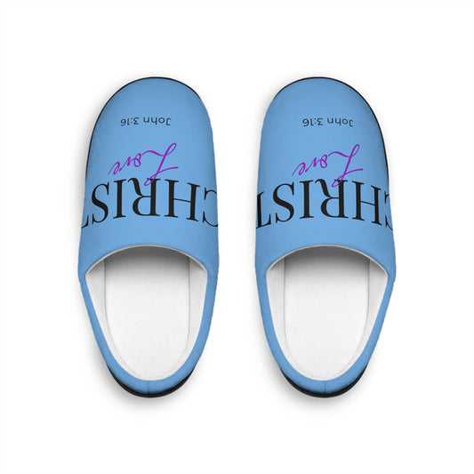 Cozy Women&#039;s Indoor Slippers with 'Christ Love' Design