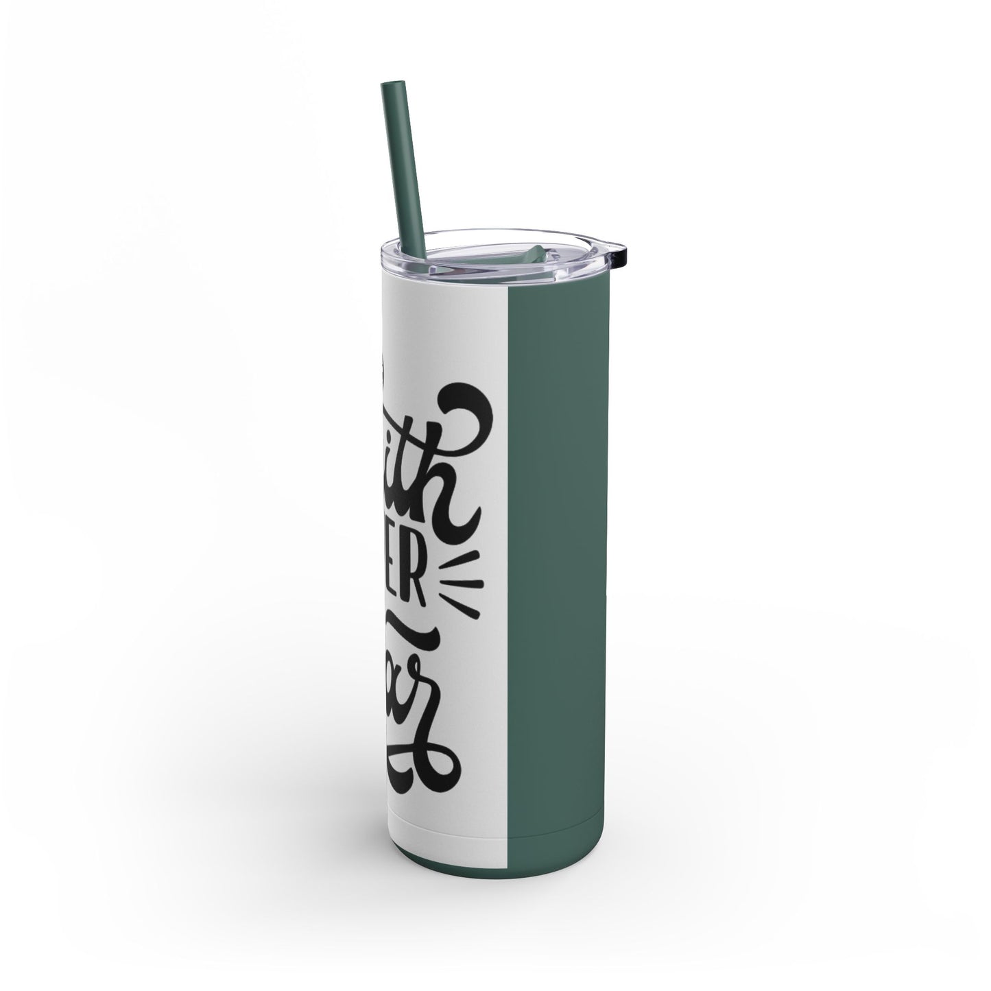 Faith Over Fear 20oz Skinny Matte Tumbler - Inspirational Drinkware