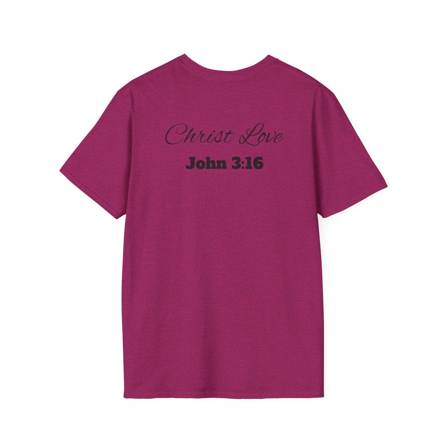 Unisex Softstyle T-Shirt - Christ Love with John 3:16 Design