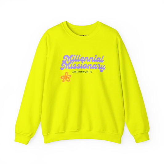 Millennial Missionary Crewneck Sweatshirt - Inspirational Faith Apparel