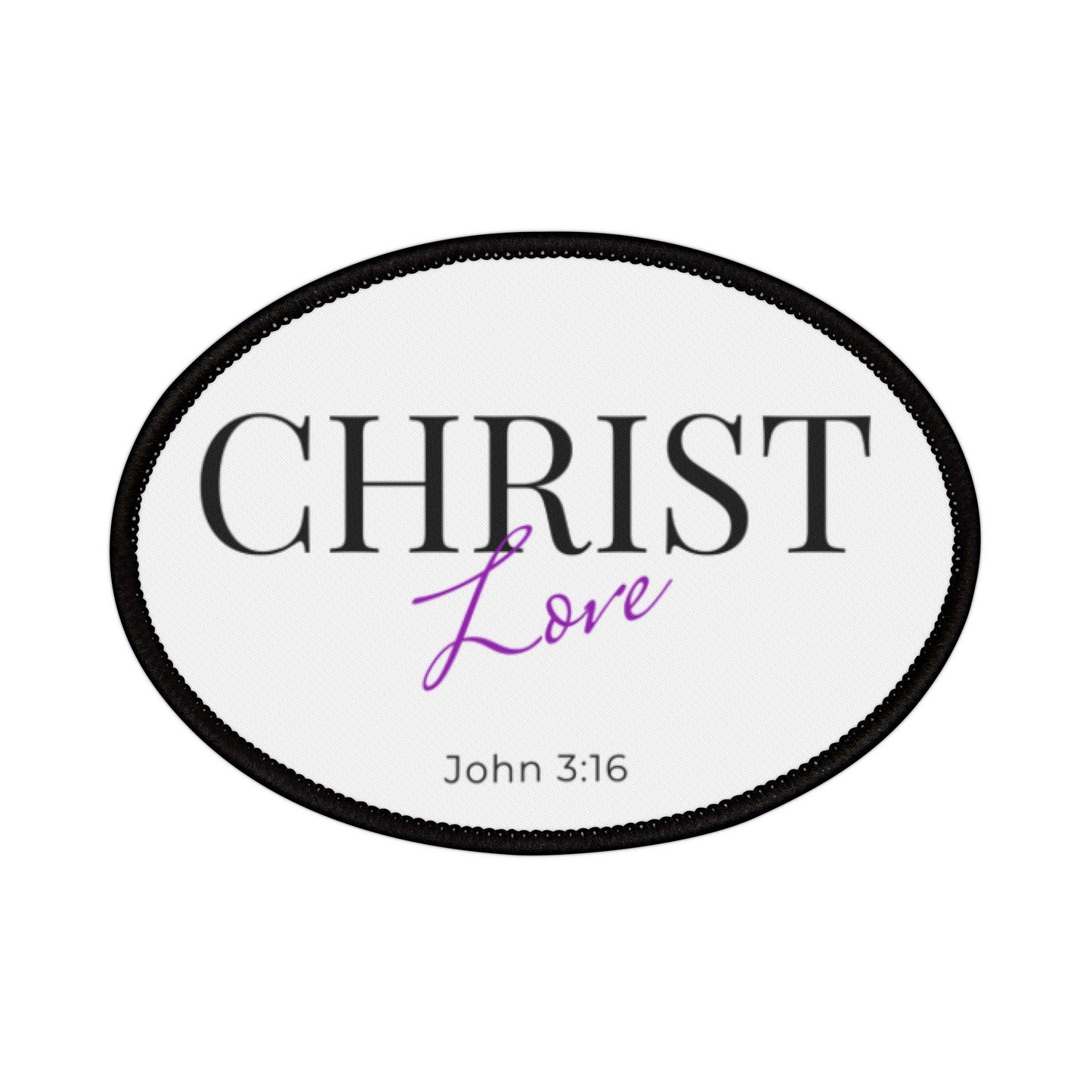 Inspirational Iron-On Patch with "Christ Love" Design - Perfect for Personalizing Jackets and Accessories