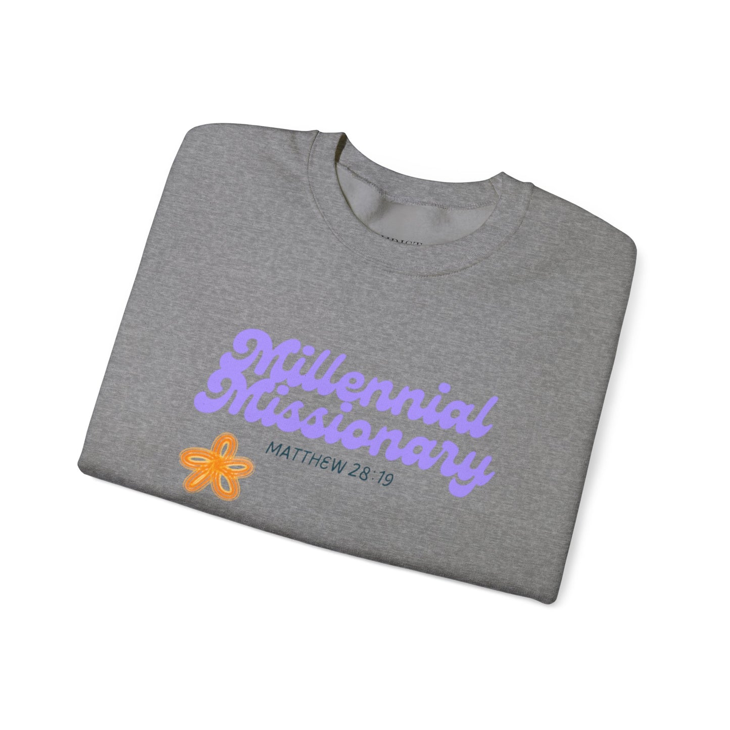 Millennial Missionary Crewneck Sweatshirt - Inspirational Faith Apparel