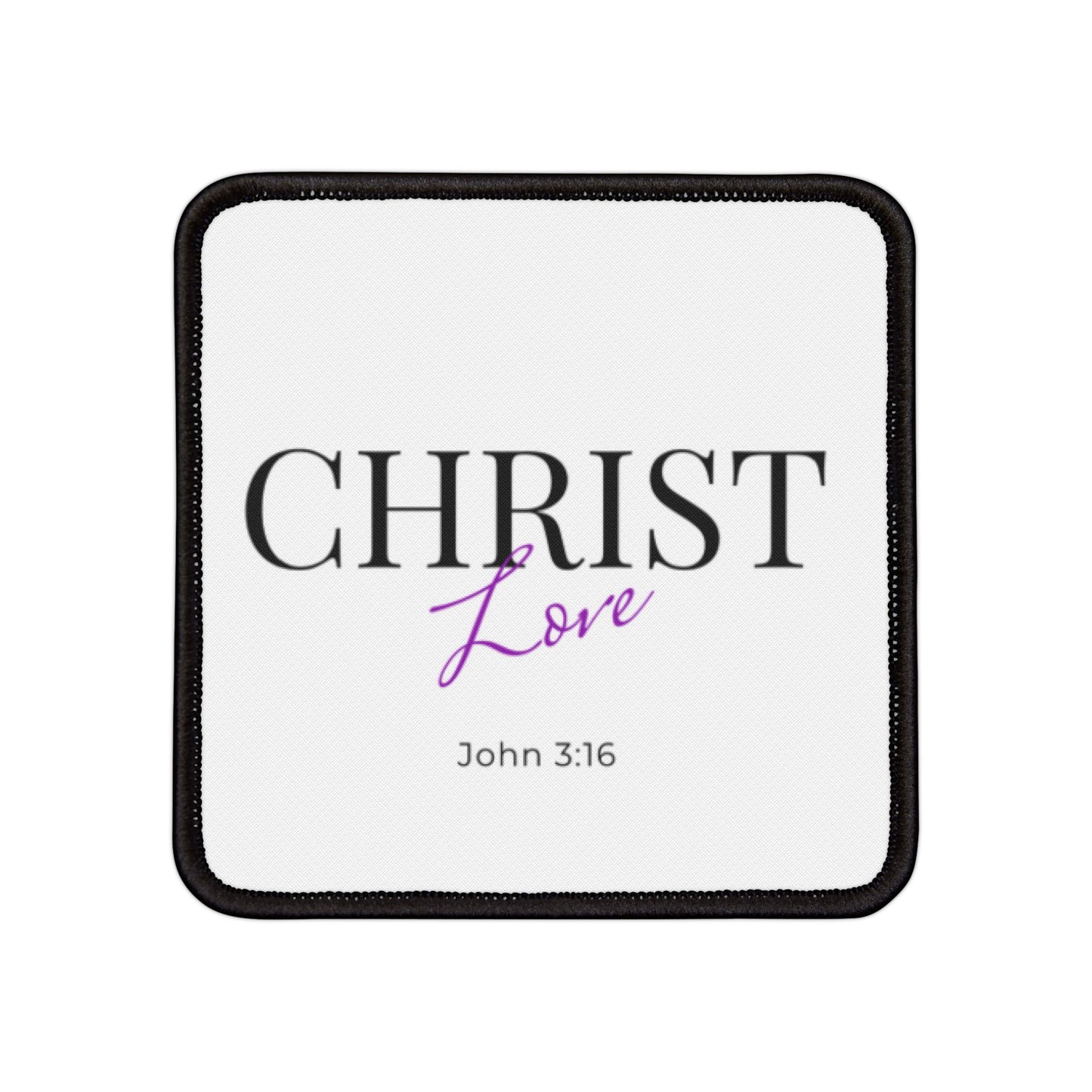 Inspirational Iron-On Patch with "Christ Love" Design - Perfect for Personalizing Jackets and Accessories