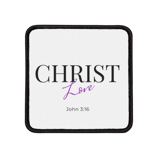 Inspirational Iron-On Patch with "Christ Love" Design - Perfect for Personalizing Jackets and Accessories