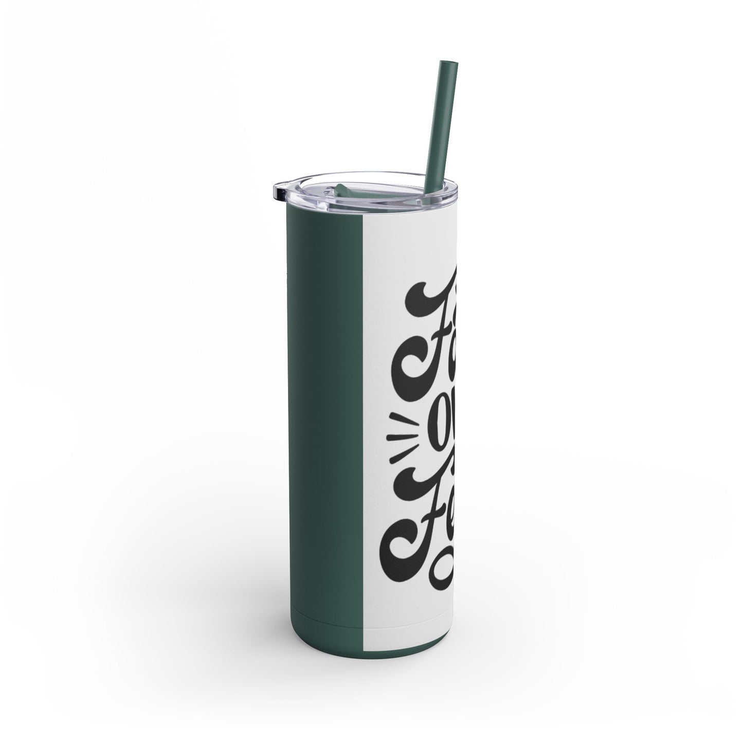 Faith Over Fear 20oz Skinny Matte Tumbler - Inspirational Drinkware