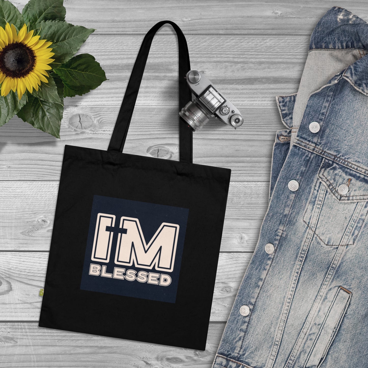 I'm Blessed Organic Cotton Tote Bag - Eco-Friendly, Versatile, Perfect for Everyday Use