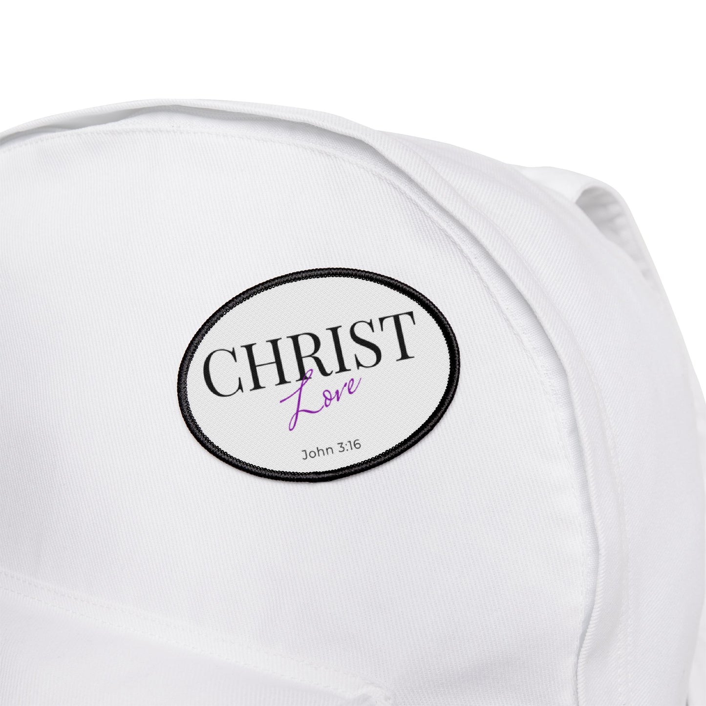 Inspirational Iron-On Patch with "Christ Love" Design - Perfect for Personalizing Jackets and Accessories